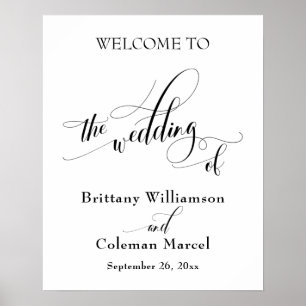 Poster Elaborate Typography Simple The Wedding Of
