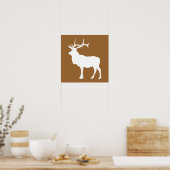 Poster Élan brun et blanc (Cuisine)