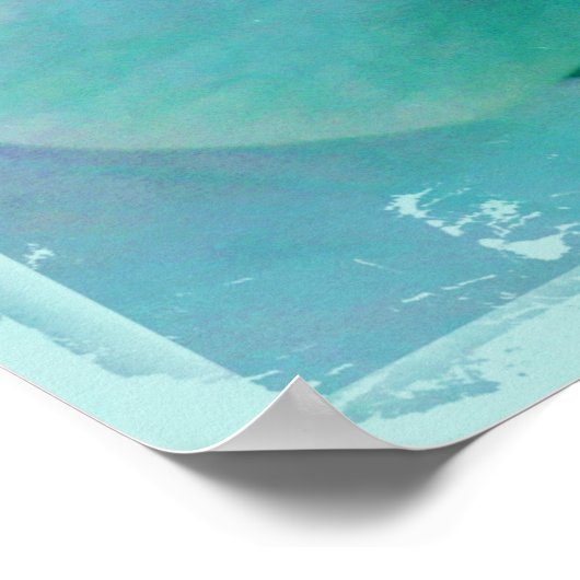 Poster Elation, Menthe, Aqua Hydrangea (Coin)