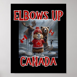 Poster Elbows Up Canada Est 1867 Fier Ca Fort Canadien