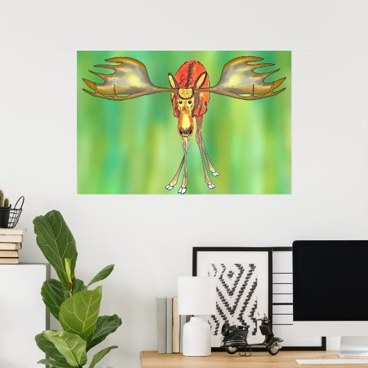 Poster Elch (Bureau à domicile)