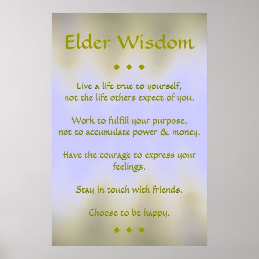 Poster Elder Wisdom (Voorkant)