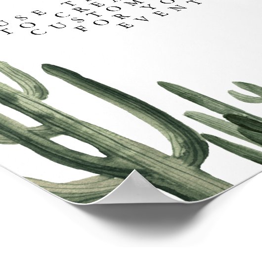 Poster Eleanor - Bohemian Cactus Editable Sign Minimalist (Coin)