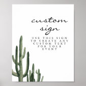 Poster Eleanor - Bohemian Cactus Editable Sign Minimalist (Devant)