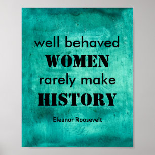 Poster Eleanor Roosevelt citation d'affiche femmes