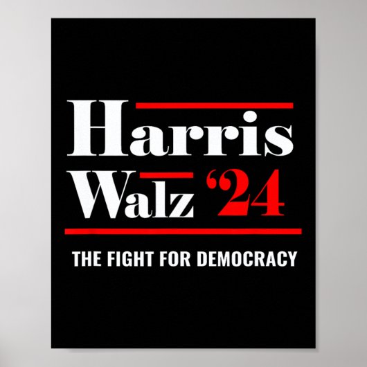 Poster Elect Kamala Harris & Tim Walz 2024 (Devant)