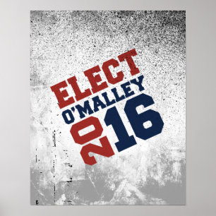 Poster Elect O'Malley 2016 Neon Design