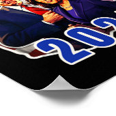 Poster Élection 2024 du drapeau américain Biden Harris (Coin)