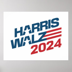Poster Élection 2024 Harris Walz