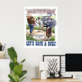 Poster Élection de duel politique Mascot 2008 (Bureau à domicile)
