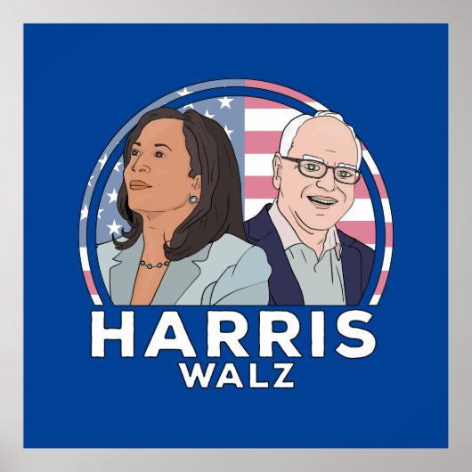 Poster Élection de Harris Walz (Devant)
