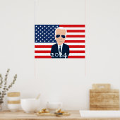 Poster Élection du drapeau américain Joe Biden 2024 (Cuisine)