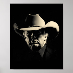 Poster Élection du président Trump Head Cowboy Usa 2024 V