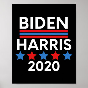 Poster Election Joe Biden Kamala Harris Red White Et Blu