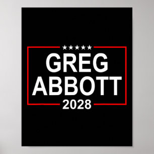 Poster Élection présidentielle de Greg Abbott 2028 4 juil