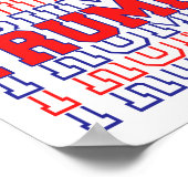 Poster Élection Trump 2020 Rouge Blanc Bleu (Coin)