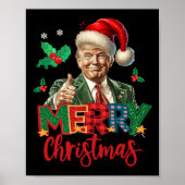 Poster Élection Trump 2024 Joyeux Noël drôle T (Devant)