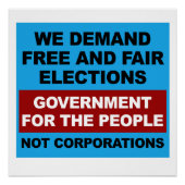 Poster Élections libres et équitables (Devant)