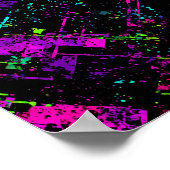 Poster Electric Cyberpunk Texture: Seamless Neon Signal (Coin)