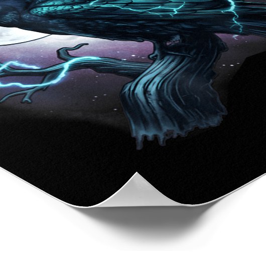 Poster Electric Raven F-caw-f Halloween Moon (Coin)