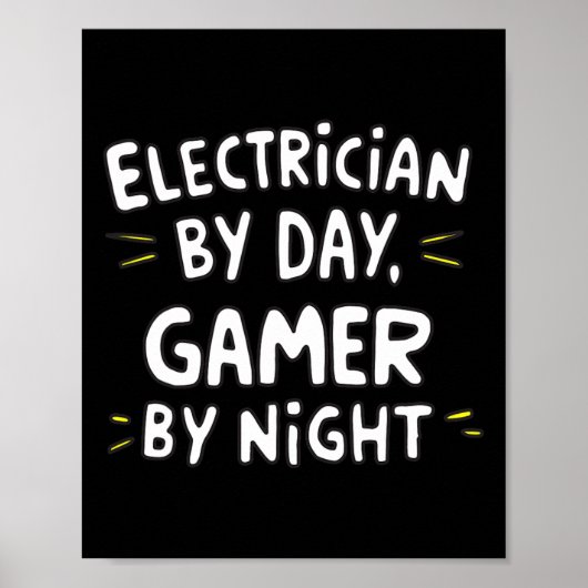 Poster Électricien (Devant)