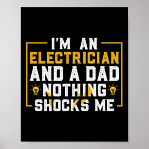 Poster Electricien Funny Ingénierie électrique Electricit