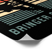 Poster Electricien Lineman Bringer de puissance Rétro Vin (Coin)