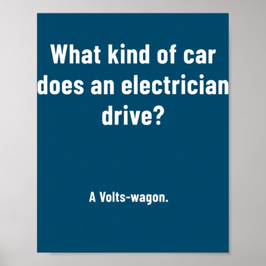 Poster Electricien plaisante Funny Ingénieur électrique (Devant)