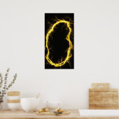 Poster Electrification de la texture de la fourrure noire (Cuisine)