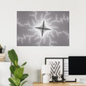 Poster Electro - Art fractal (Bureau à domicile)