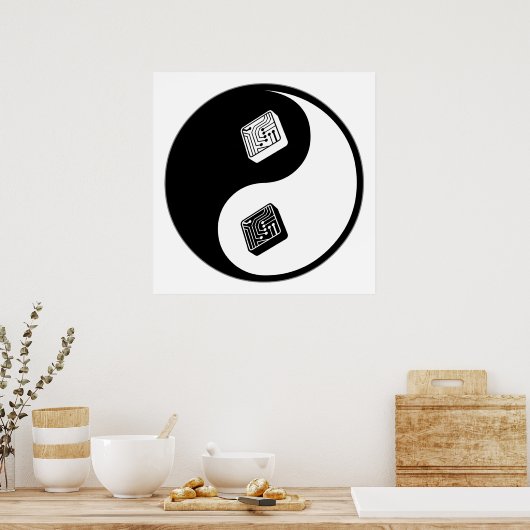Poster Électronique Yin Yang (Cuisine)