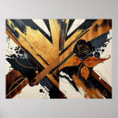 Poster Élégance Abstraite dans l'Art Unique (Devant)