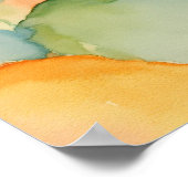 Poster Elégance Artisanale : Aquarelle artisanale Ar (Coin)