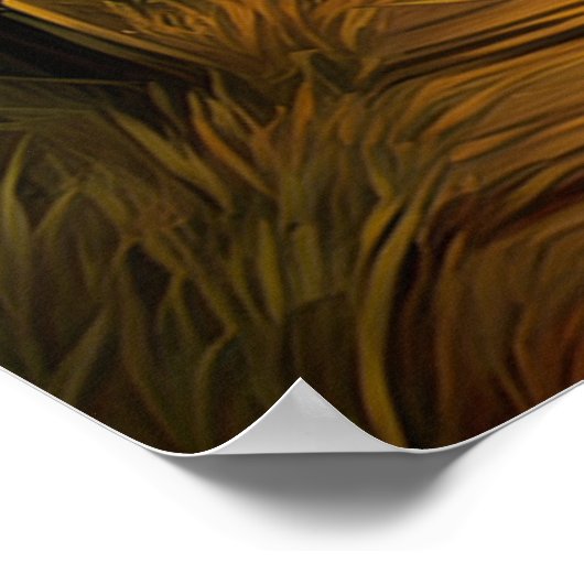 Poster Élégance Bambou, Soirée Dorée (Coin)