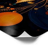 Poster Élégance botanique d'or (Coin)