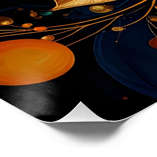 Poster Élégance botanique d'or (Coin)