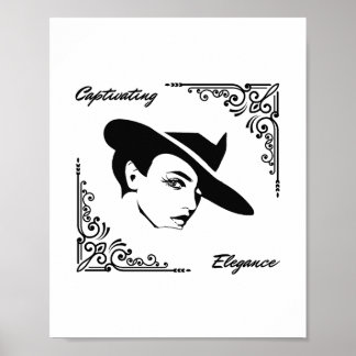 Poster Élégance captivante Belle femme moderne