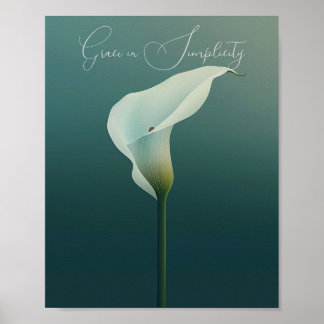 Poster Elégance dans la simplicité : La Calla Lily