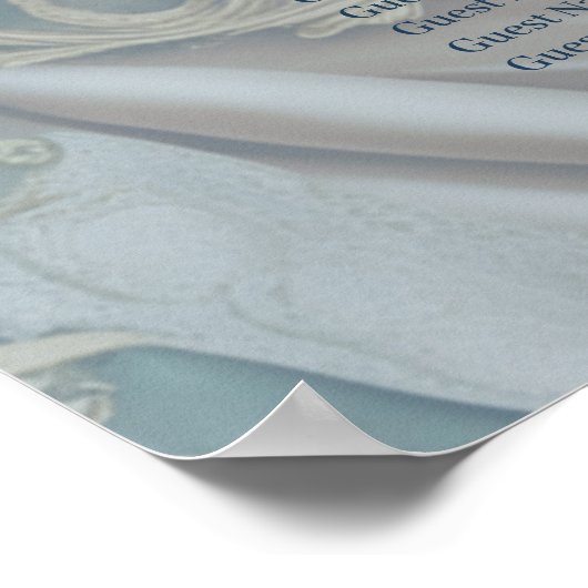 Poster Élégance dans les touches de piano et fleurit. (Coin)