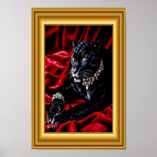 Poster Élégance de la Panthère Noire – Art de la faune de