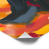 Poster Élégance de l'automne : Femme avec dalmate en rége (Coin)