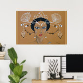 Poster "Elégance de l'Est" Orig. Déco asiatique/Ar (Bureau à domicile)