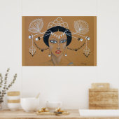 Poster "Elégance de l'Est" Orig. Déco asiatique/Ar (Cuisine)