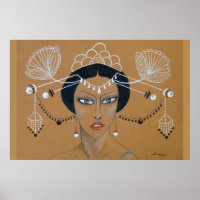 Poster "Elégance de l'Est" Orig. Déco asiatique/Ar