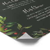 Poster Élégance des Fêtes Botanique Boissons Signature Ve (Coin)