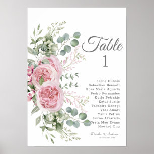 Poster Elégance dévoilée Aquarelle Florale Mariage Place