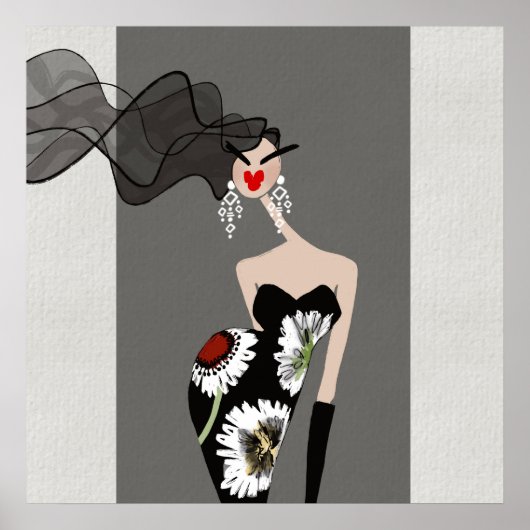 Poster Élégance dévoilée mode (Devant)