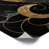 Poster Elégance d'or : Le chat enchanté (Coin)