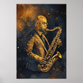 Poster Élégance Dorée (Devant)