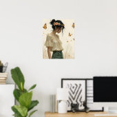 Poster Élégance Douce dans une Danse de Papillon (Bureau à domicile)